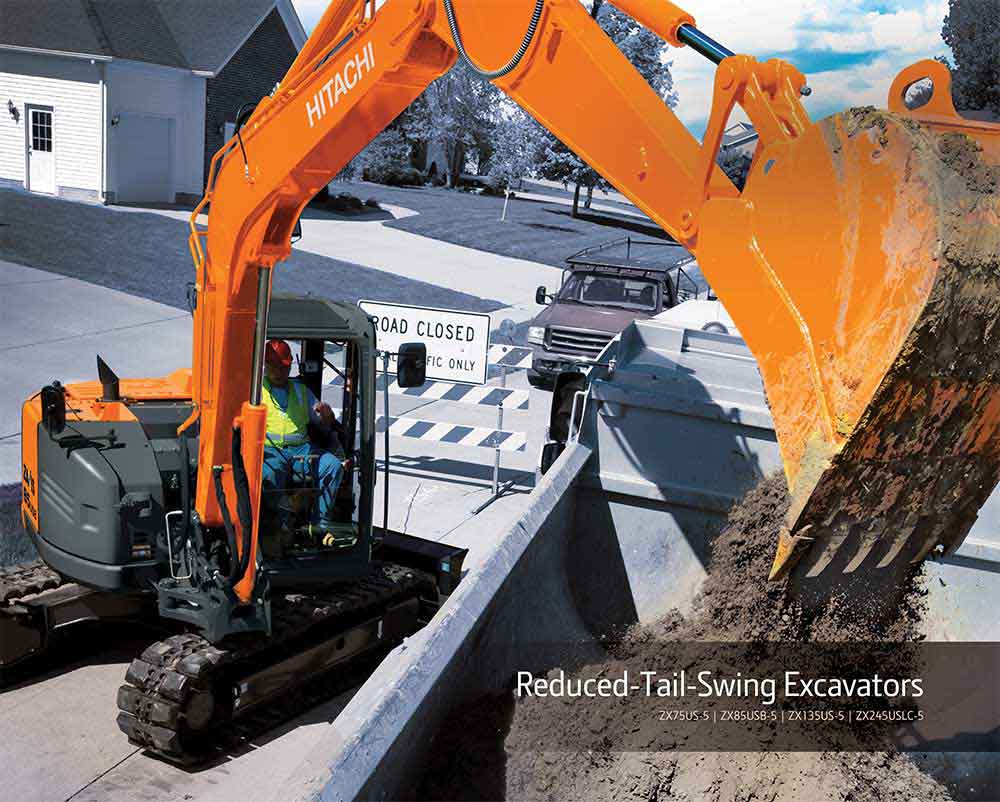 Reduced Tail-Swing Excavators – ZX85USB-5